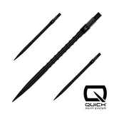 Black HM Grip Quick Points, 40mm, set of three shown on a white background