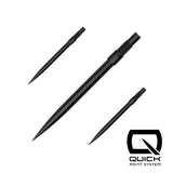 Black Harrows Quick Points, 30mm, set of three shown on a white background