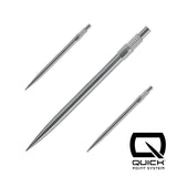 Silver Harrows Quick Points, 35mm, set of three shown on a white background
