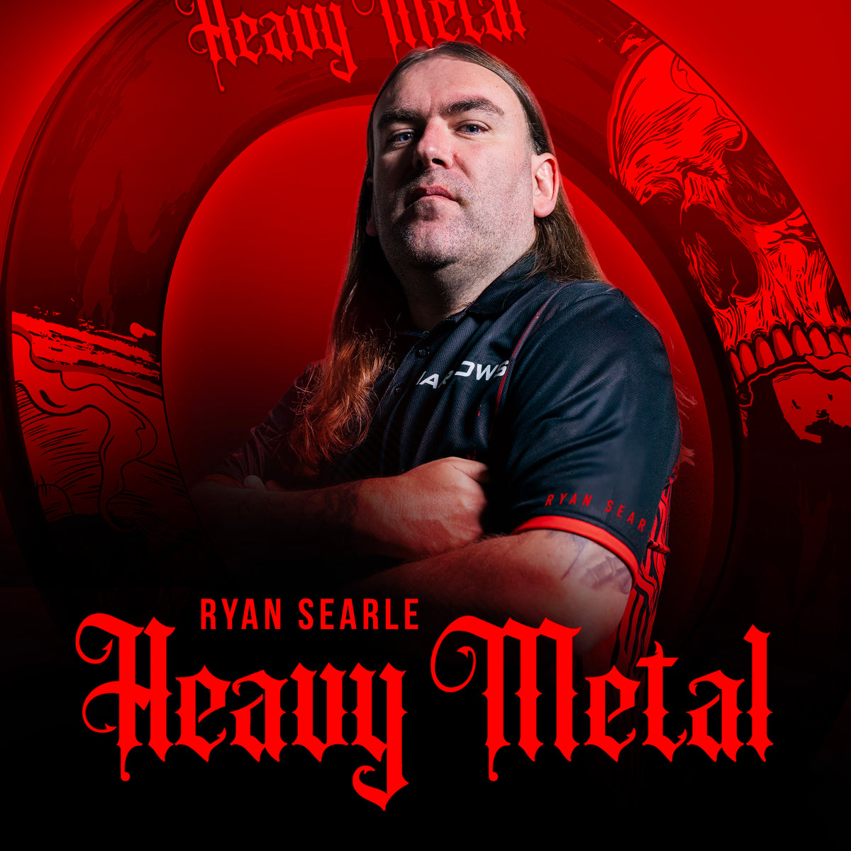 Ryan Searle Heavy Metal dartboard surround matte, low-glare finish
