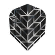 Harrows Silika Monarch Black & Silver No.2 dart flight on a white background