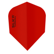 Harrows Silika Solid Red No.6 dart flight standing upright on a white background, solid red Silika coated flight