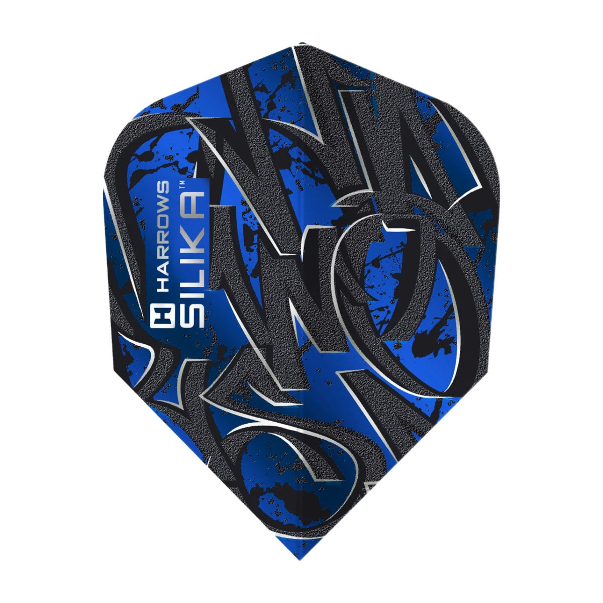 Harrows Silika VANDL Blue No.2 dart flight on a white background