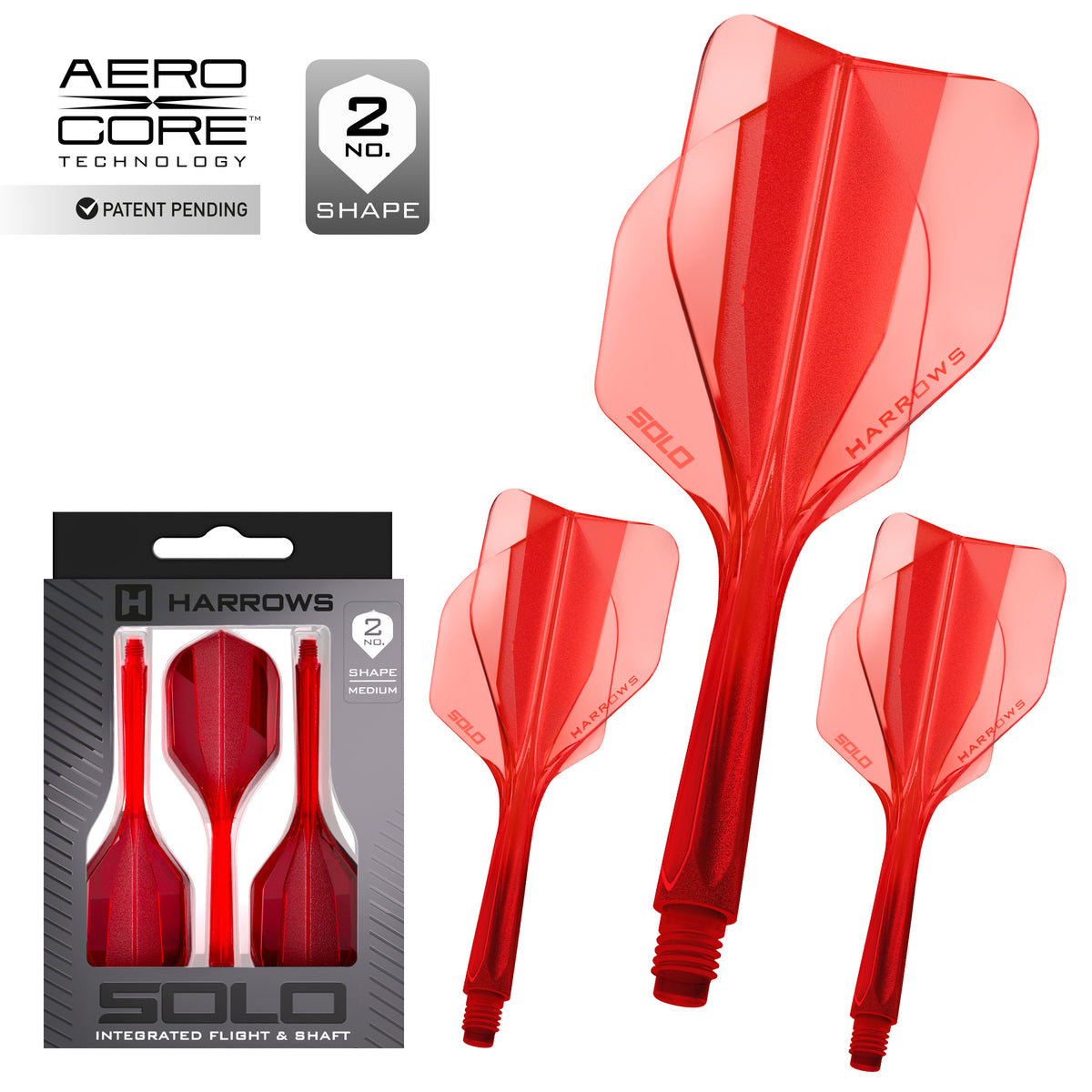 Red Harrows Solo No.2 integrated flights, set of three with Aero Core packaging
