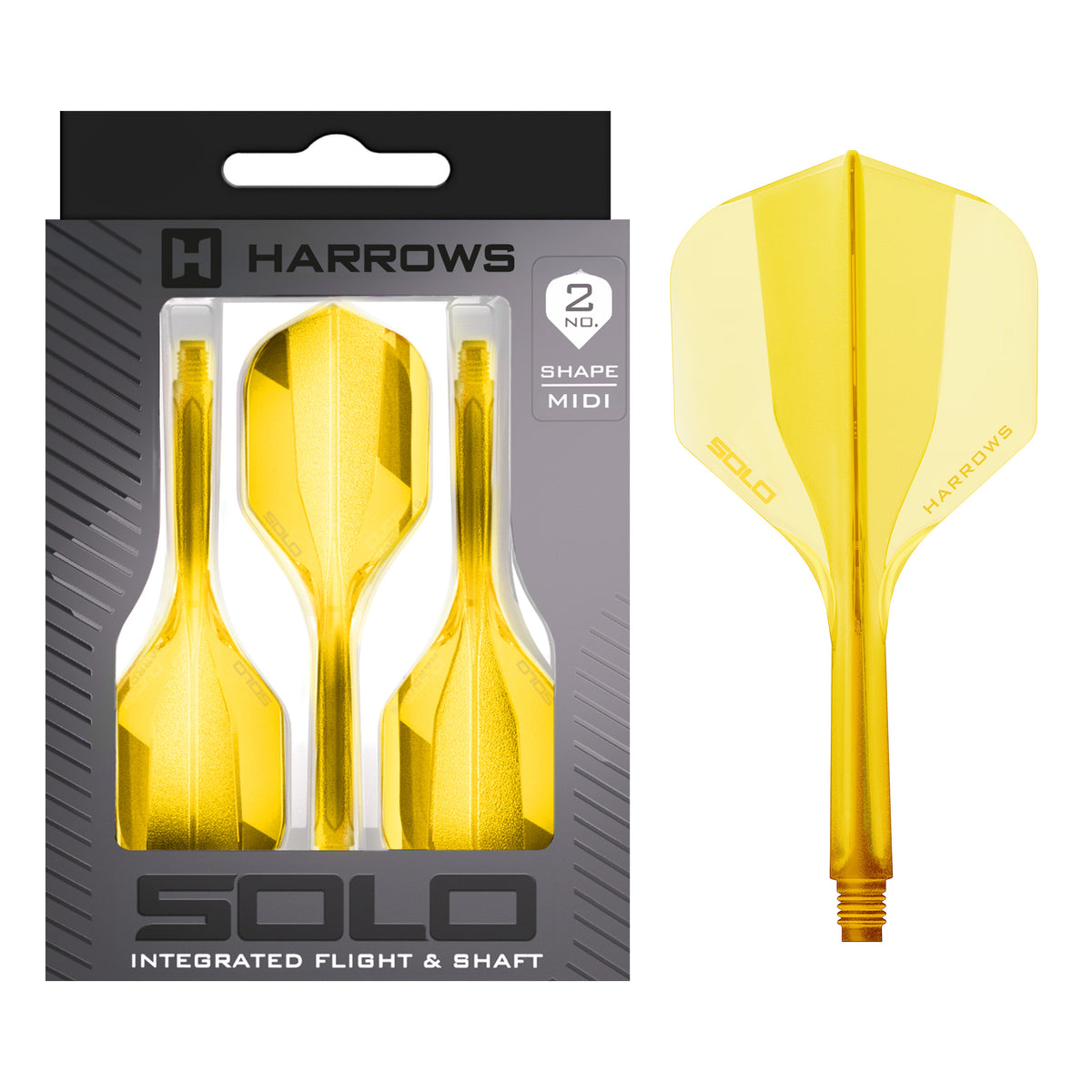 Harrows Solo No.2 in yellow, Midi length, with retail packaging