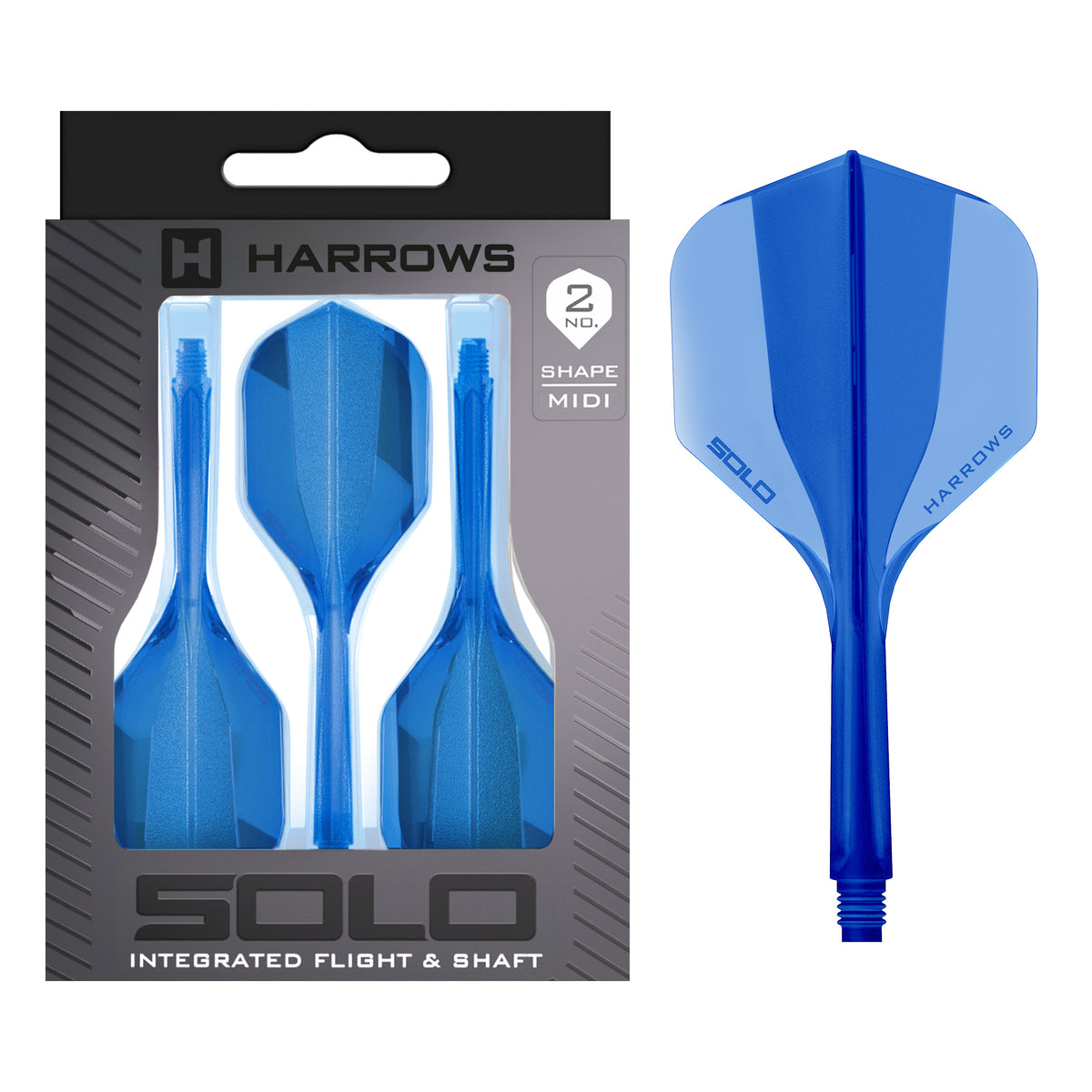 Harrows Solo No.2 in blue, Midi length, with retail packaging