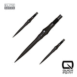 Harrows Spire Elite Series Quick Points in black, 30mm, set of three