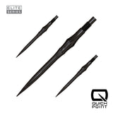 Harrows Spire Elite Series Quick Points in black, 35mm, set of three