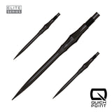 Harrows Spire Elite Series Quick Points in black, 40mm, set of three