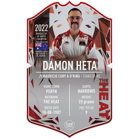 Ultimate Darts Damon Heta Card - 37 x 25 cm collectible