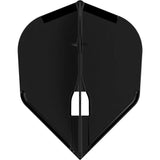 Black L3 shape dart flight shown flat on white background, single item, features precision cutout and reinforced edges