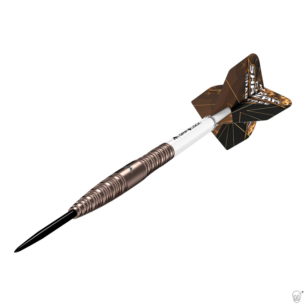Mission Cam Crabtree V2 95% tungsten darts - assembled dart, angled view