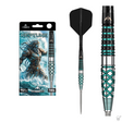 Mission Neptune 90% tungsten darts - packaging, assembled dart and barrel close-up