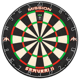 Dartboard top-down view with aluminium spirit level tool on 20 segment, demonstrating precise dartboard leveling for dart setup