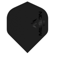 Mission Matte Black 150 Micron No.2 dart flight upright on a white background