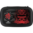 Red Samurai 2 EVA darts case full view with bold black and red samurai artwork, protective dart storage accessory