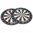 Pair of round dartboard coasters with detailed board pattern, top-down display, isolated on white background for darts fans