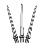 Three titanium dart conversion points with threaded bases and O rings, full product view on white background, ideal for steel tip conversion.