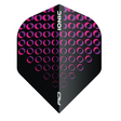 No.2 dart flight in black with pink circles, Ionic text, full display on white background for dart accessories