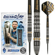 Luke Humphries 90% tungsten darts with knurled barrel, gold engraving, packaging and flight, steeltip, 22g weight