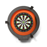 Scolia Home 1 Spark light ring showing adjustable colour lighting around the dartboard