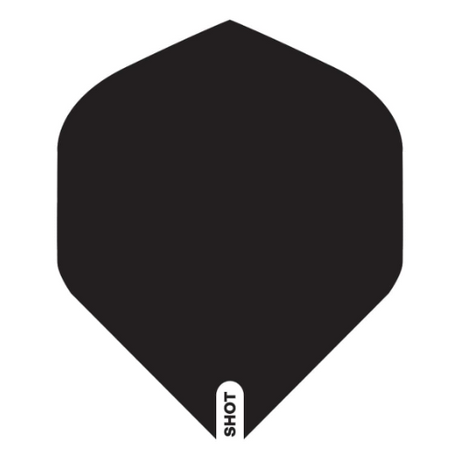 Shot Black No.2 standard dart flights, set of 3, 100 micron