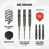 Shot Camo Ghillie Turbo Point 90% tungsten darts – box contents