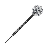 Shot Camo Polar Turbo Point 90% tungsten darts – angled view of the full darts