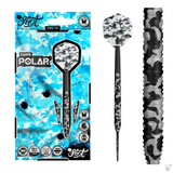 Shot Camo Polar Turbo Point 90% tungsten darts – packaging, full dart and barrel close-up