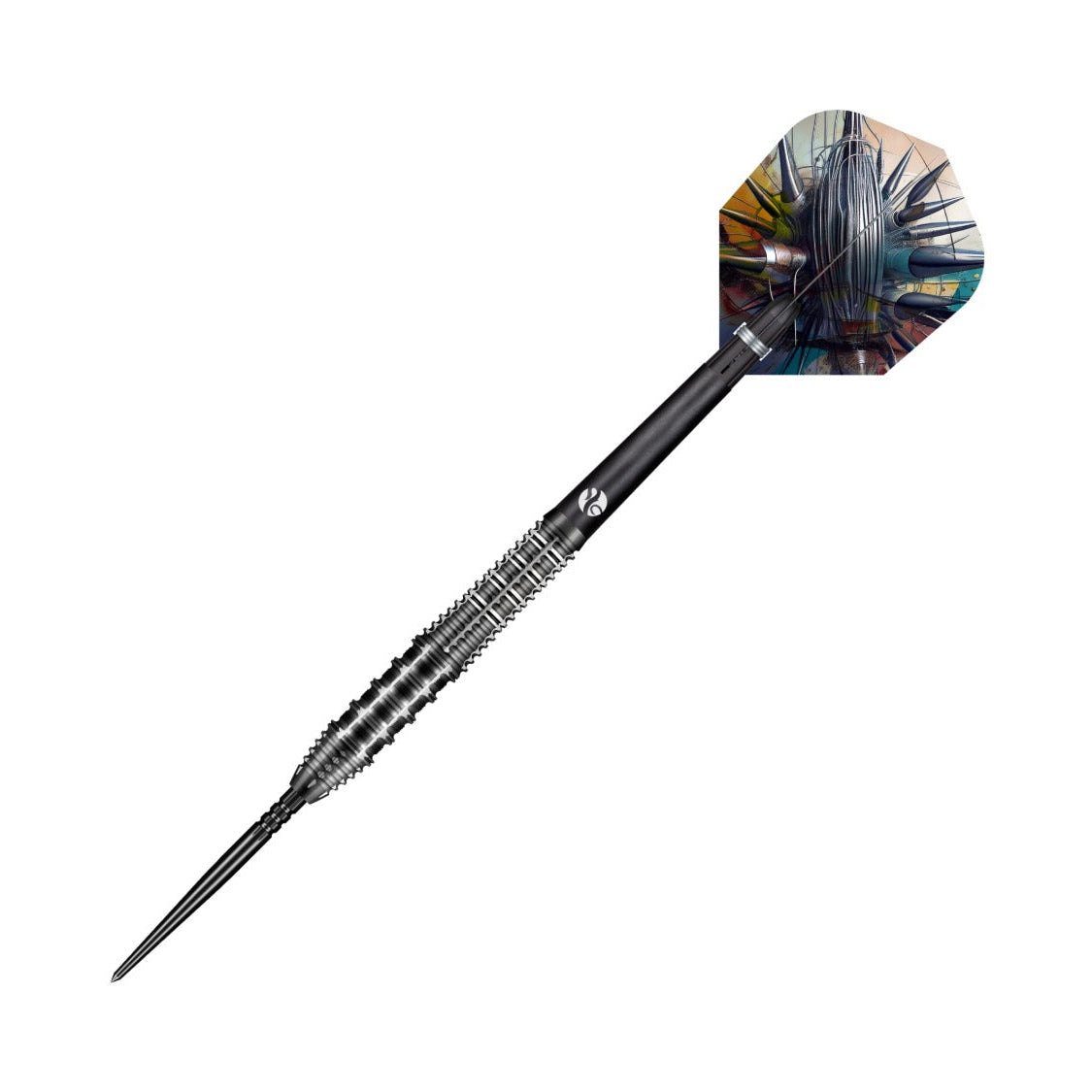 Shot Gnarly Rippah Turbo Point 90% tungsten darts – angled view of the full darts