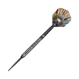 Shot Gnarly Shredda Turbo Point 90% tungsten darts – angled view of the full darts