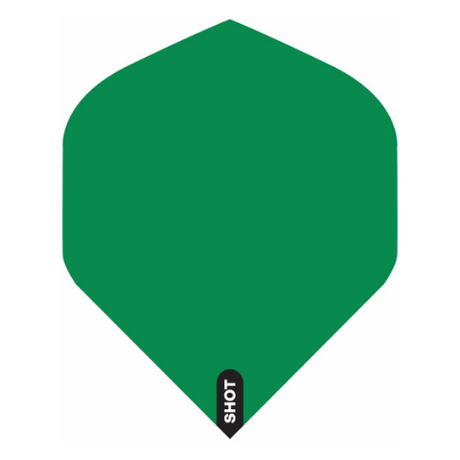 Shot Green No.2 standard dart flights, set of 3, 100 micron