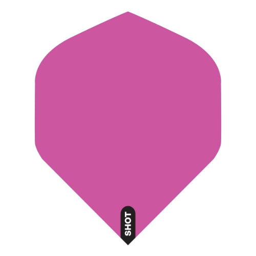 Shot Pink No.2 standard dart flights, set of 3, 100 micron