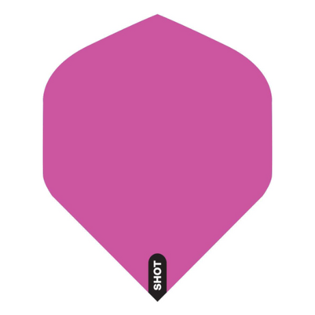 Shot Pink No.2 standard dart flights, set of 3, 100 micron