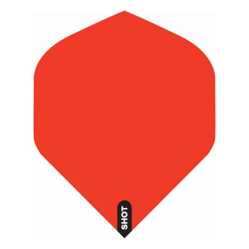 Shot Red No.2 standard dart flights, set of 3, 100 micron