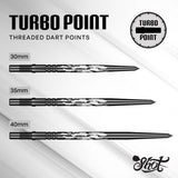 Shot Shadow Black Turbo dart points – 30mm, 35mm and 40mm sizes