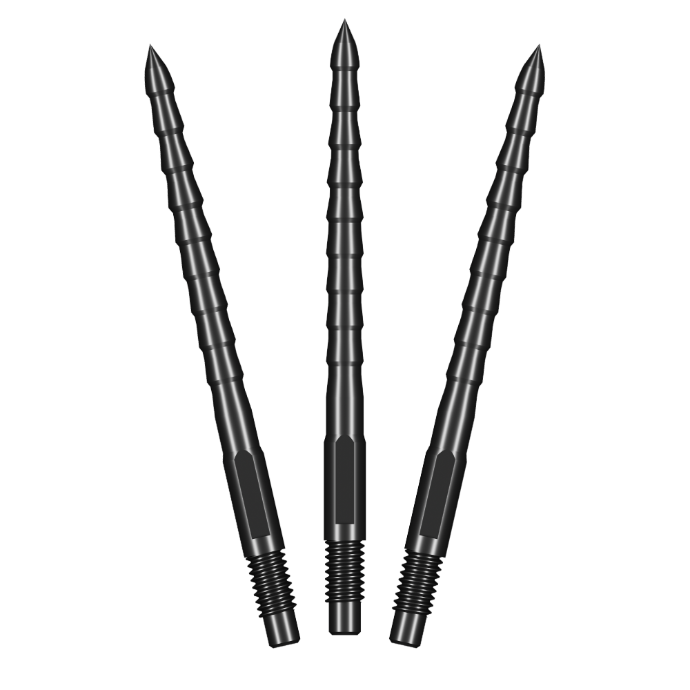 Shot Turbo RS steel tip dart points – black set of three