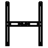 Full view dartboard door hanger bracket with keyhole mounting slots and adjustable rails on white background