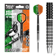 Shot Willie O'Connor Magpie Turbo Point 90% tungsten darts – packaging, full dart and barrel close-up