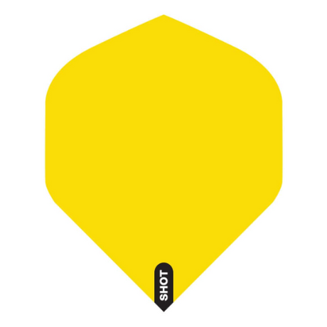 Shot Yellow No.2 standard dart flights, set of 3, 100 micron