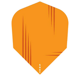 Orange dart flight with claw-mark graphics, single piece on white background, 100 micron thickness for dart accessories