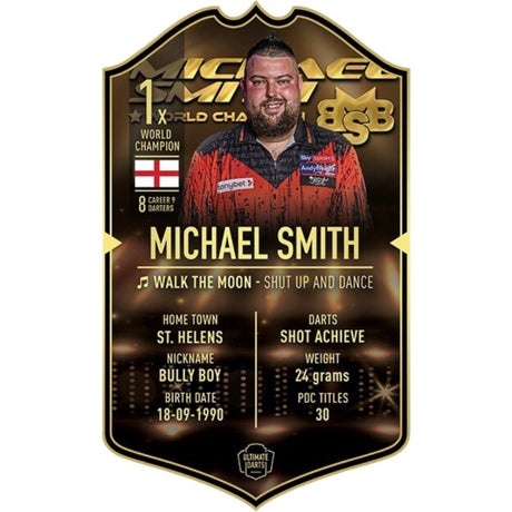 Ultimate Darts Michael Smith Card - 37 x 25 cm collectible
