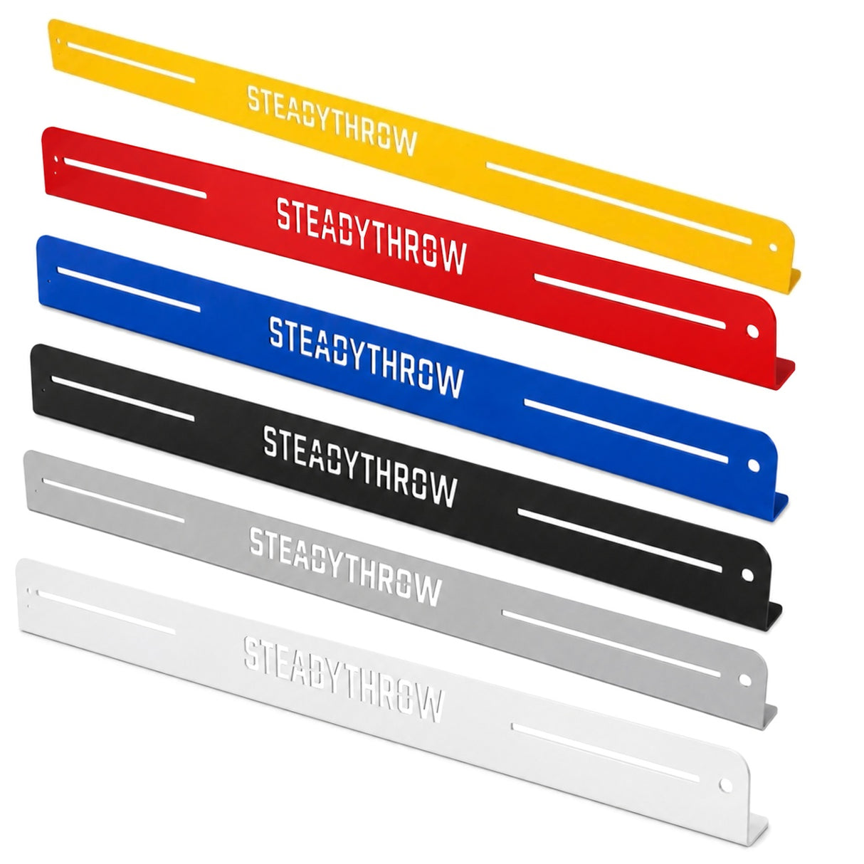 SteadyThrow Lite Mini 580mm raised oche in all six colours - yellow, red, blue, black, grey and white