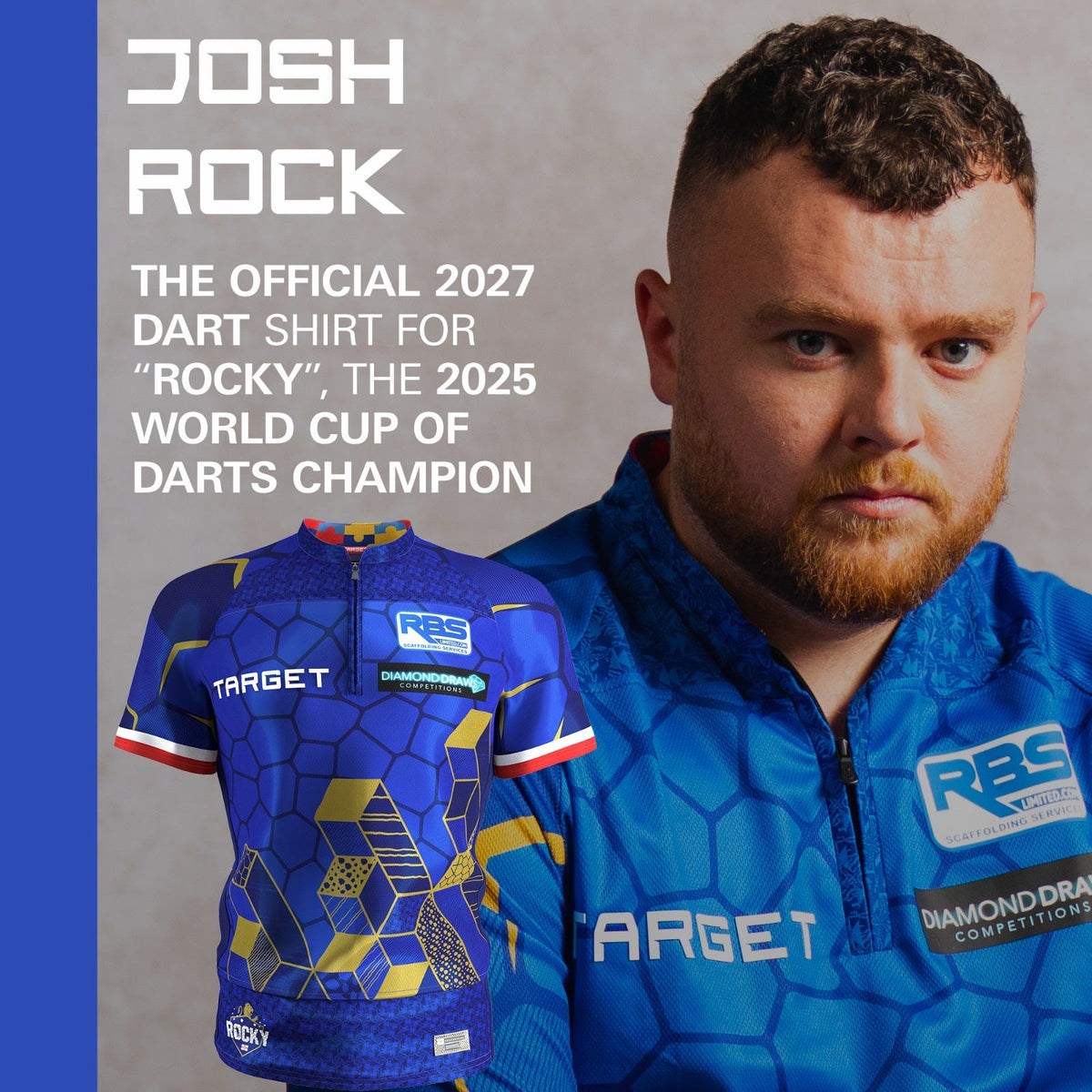 Target Josh Rock 2027 darts shirt, view 2