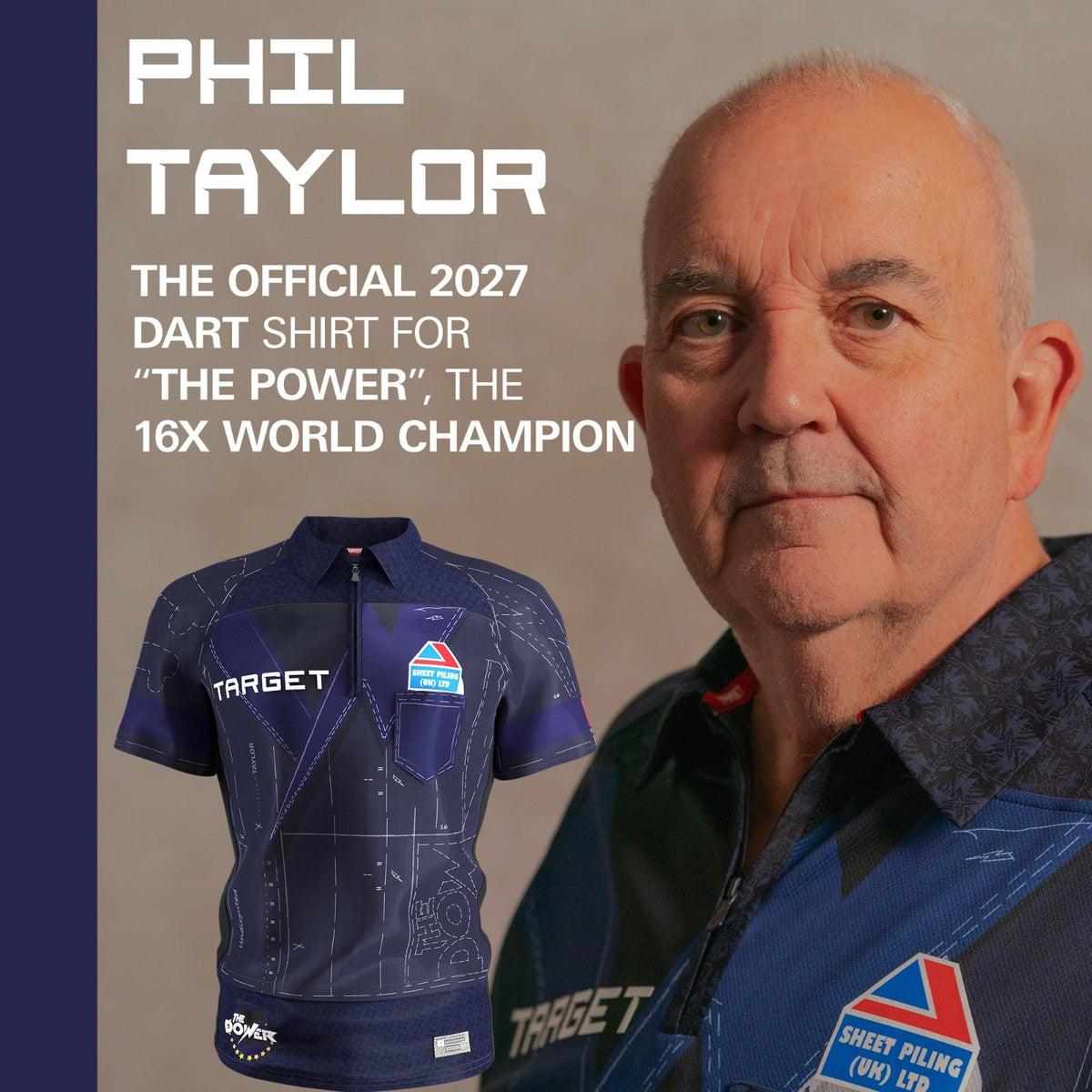 Target Phil Taylor 2027 darts shirt, view 2