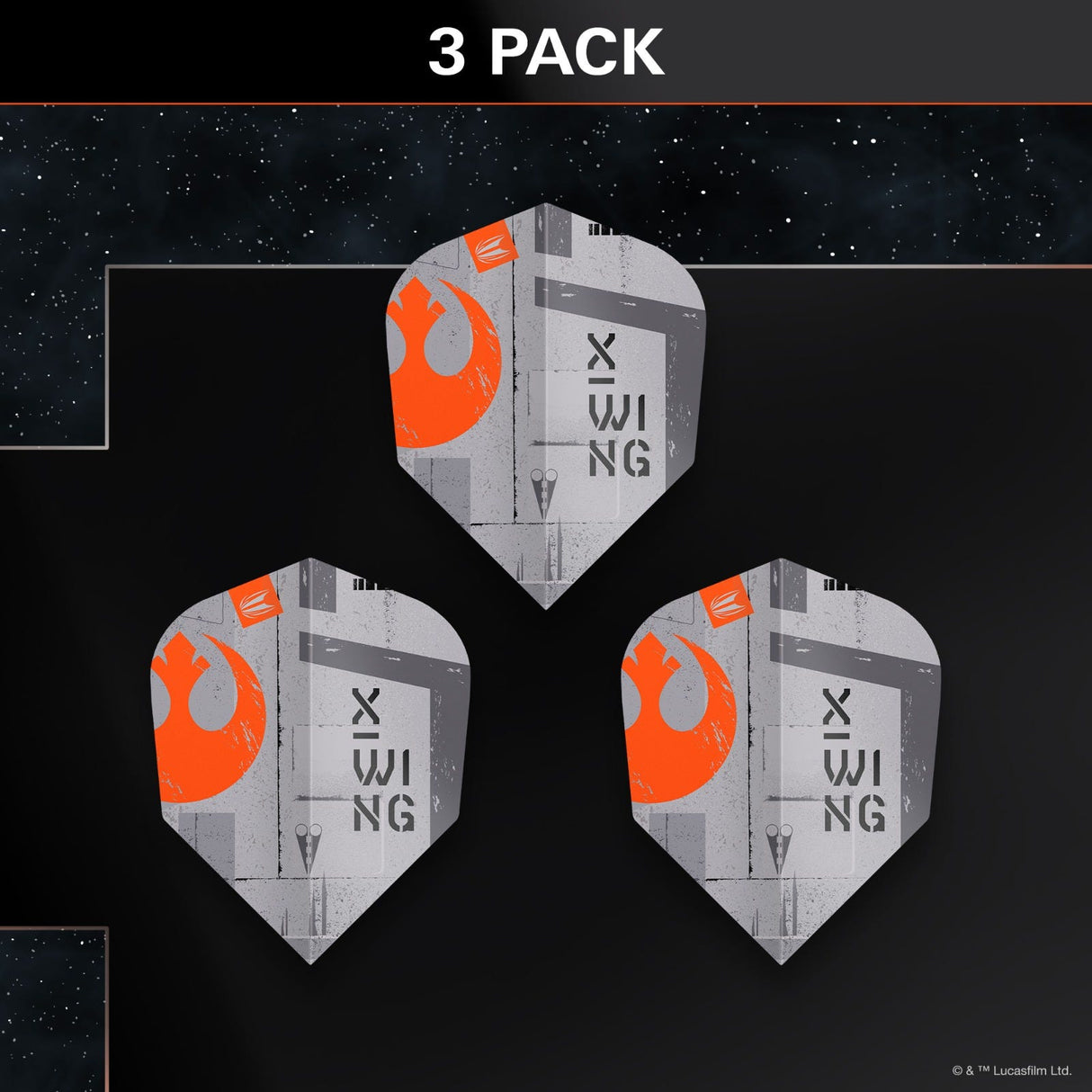 Target Star Wars X-Wing Pro Ultra No.6 dart flights three pack