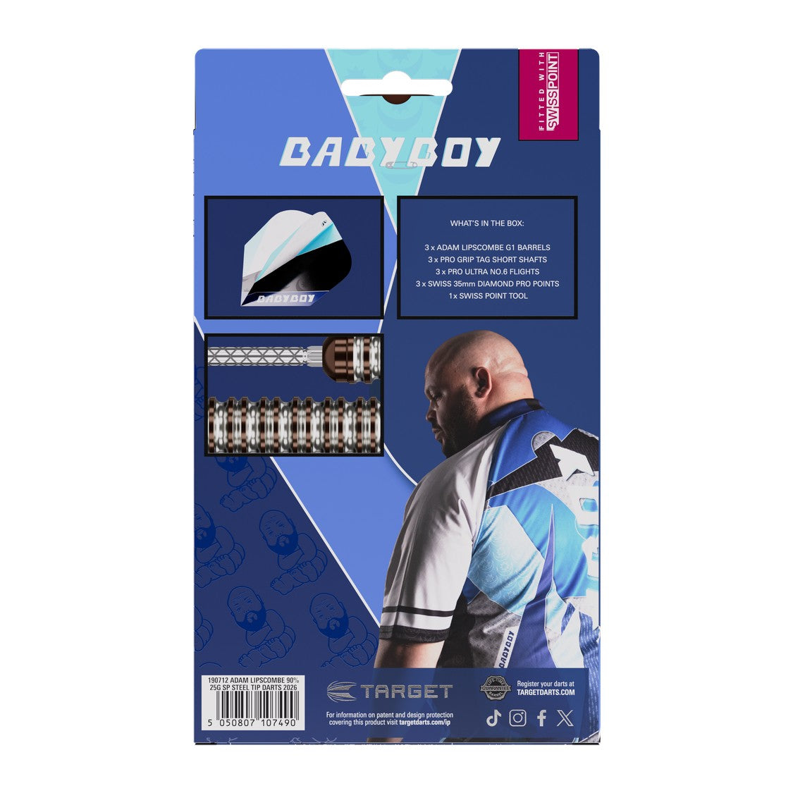 Target Adam Lipscombe G1 retail packaging back with specifications