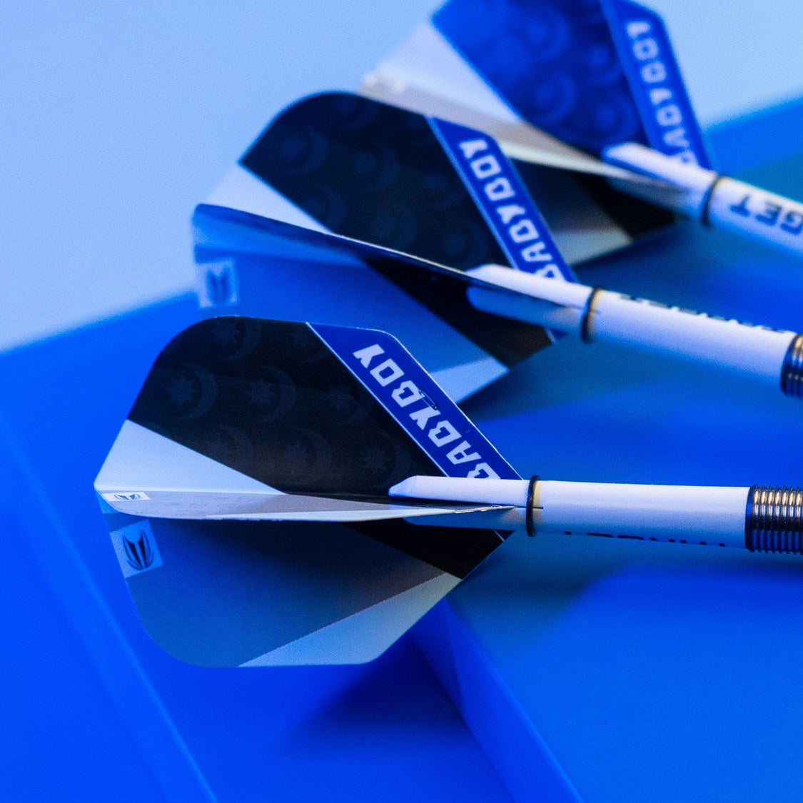 Target Adam Lipscombe Pro Ultra No.6 flights fitted to darts – lifestyle shot