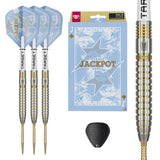 Target Adrian Lewis Showdown darts set of three with retail packaging and barrel close-up