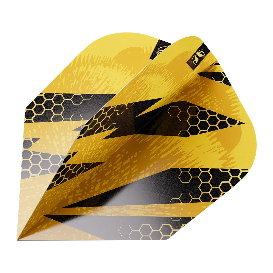 Target BUZZ Pro Ultra No.6 flight – angled view showing the yellow and black bumblebee print
